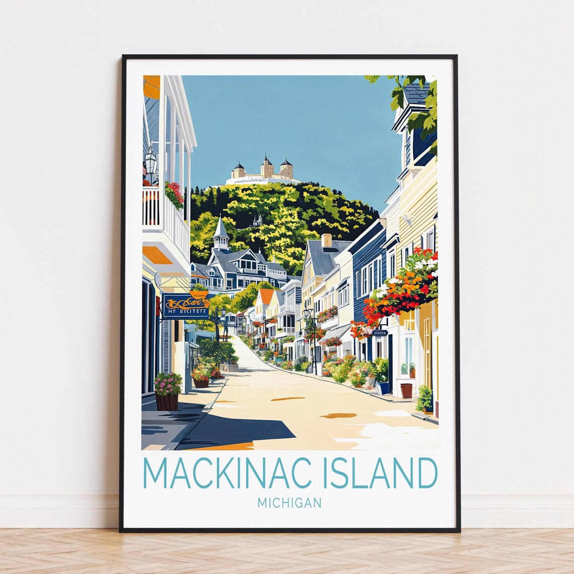 Mackinac Island Travel Poster, Michigan Travel Poster