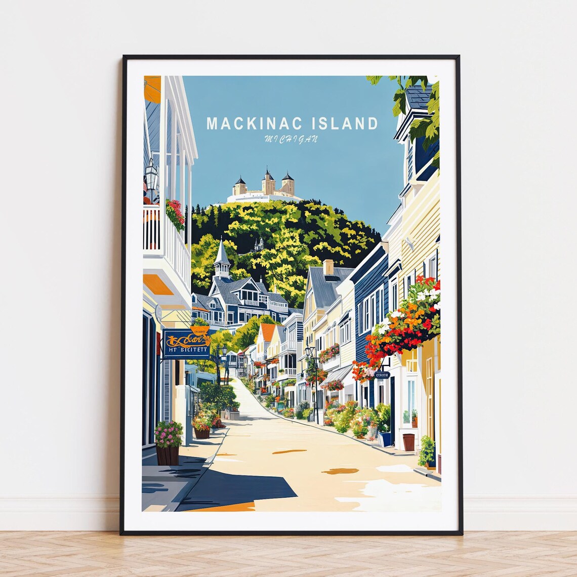 Mackinac Island Travel Poster, Michigan Wall Art