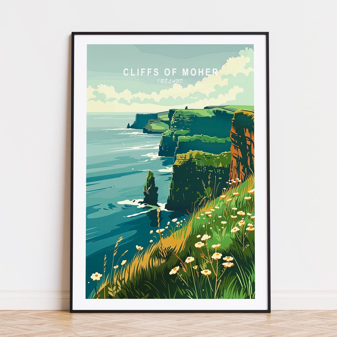 Cliffs Of Moher Ireland Coast Travel Poster