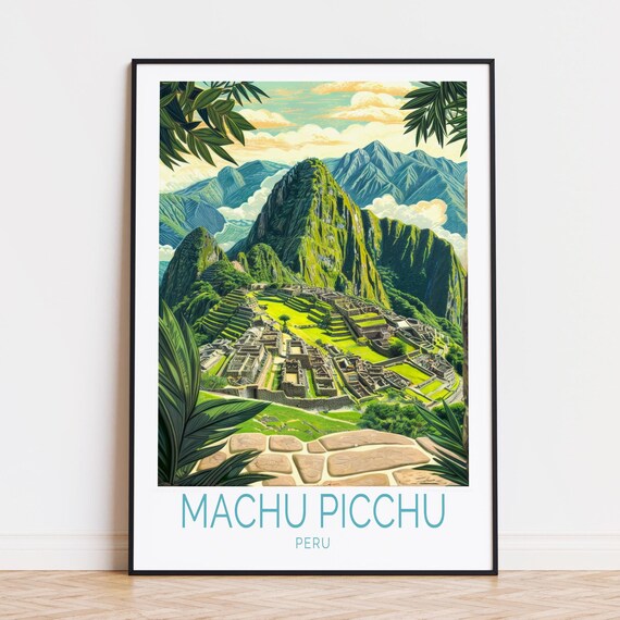 Machu Picchu Peru Travel Poster Wall Art Print Home Decor Birthday Gifts Personalised