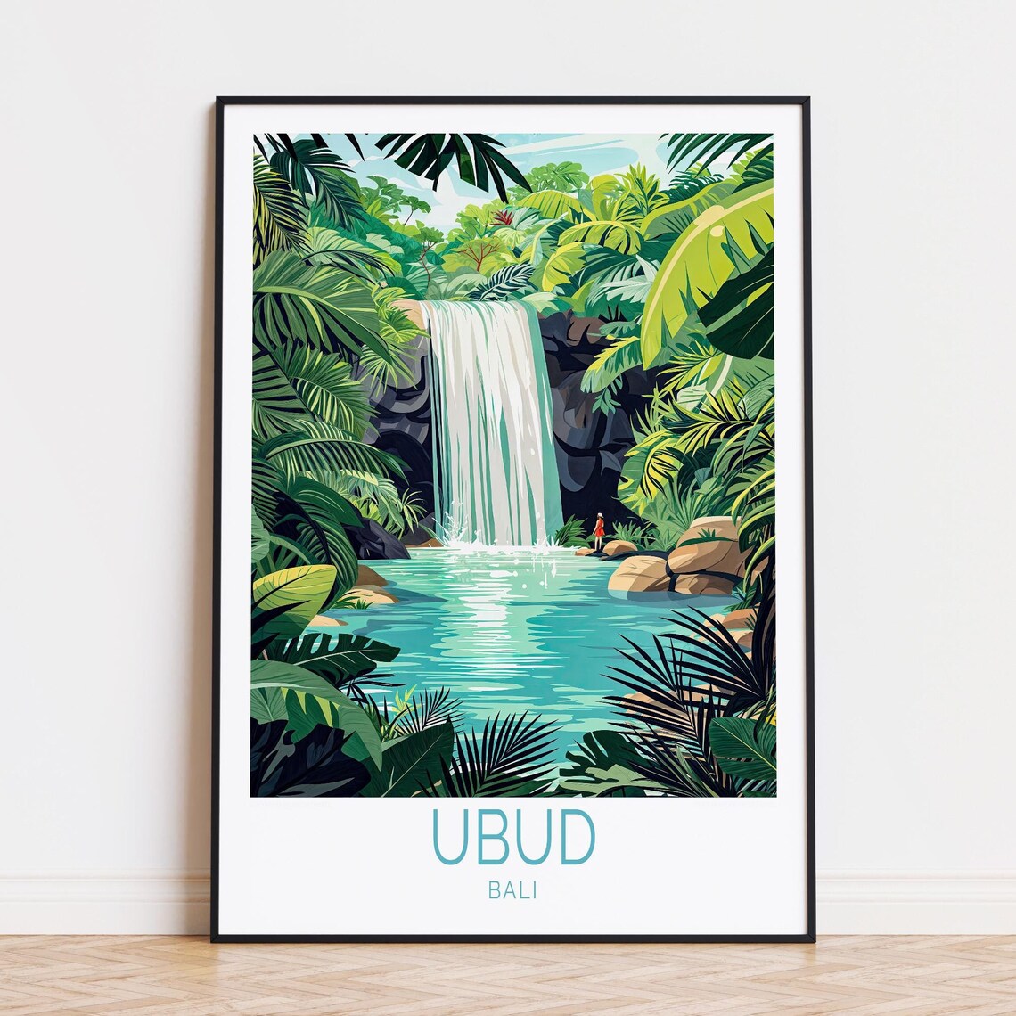 Ubud Bali Travel Poster Bali Wall Art Ubud Print Wellness Retreat Poster Custom Travel Poster Birthday Gifts Home Decor
