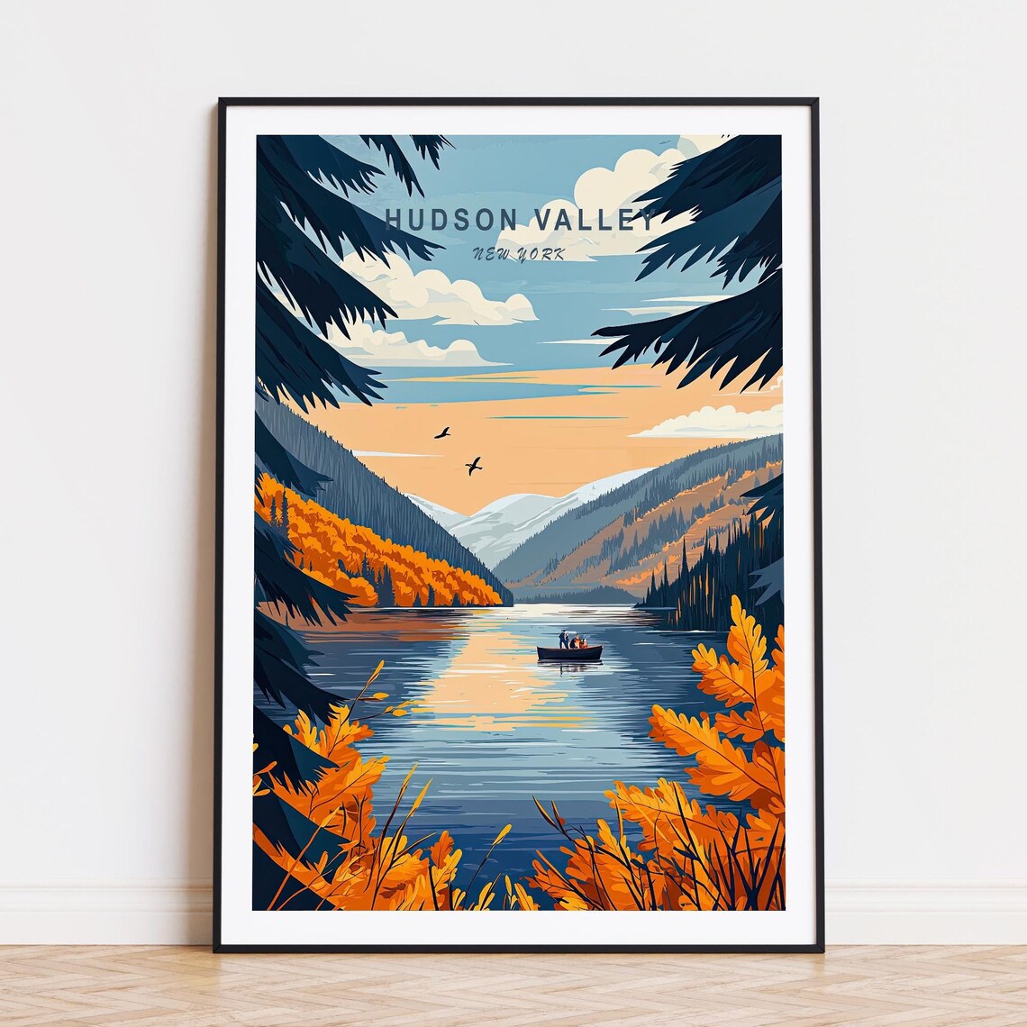 Hudson Valley Travel Poster, New York Art Print
