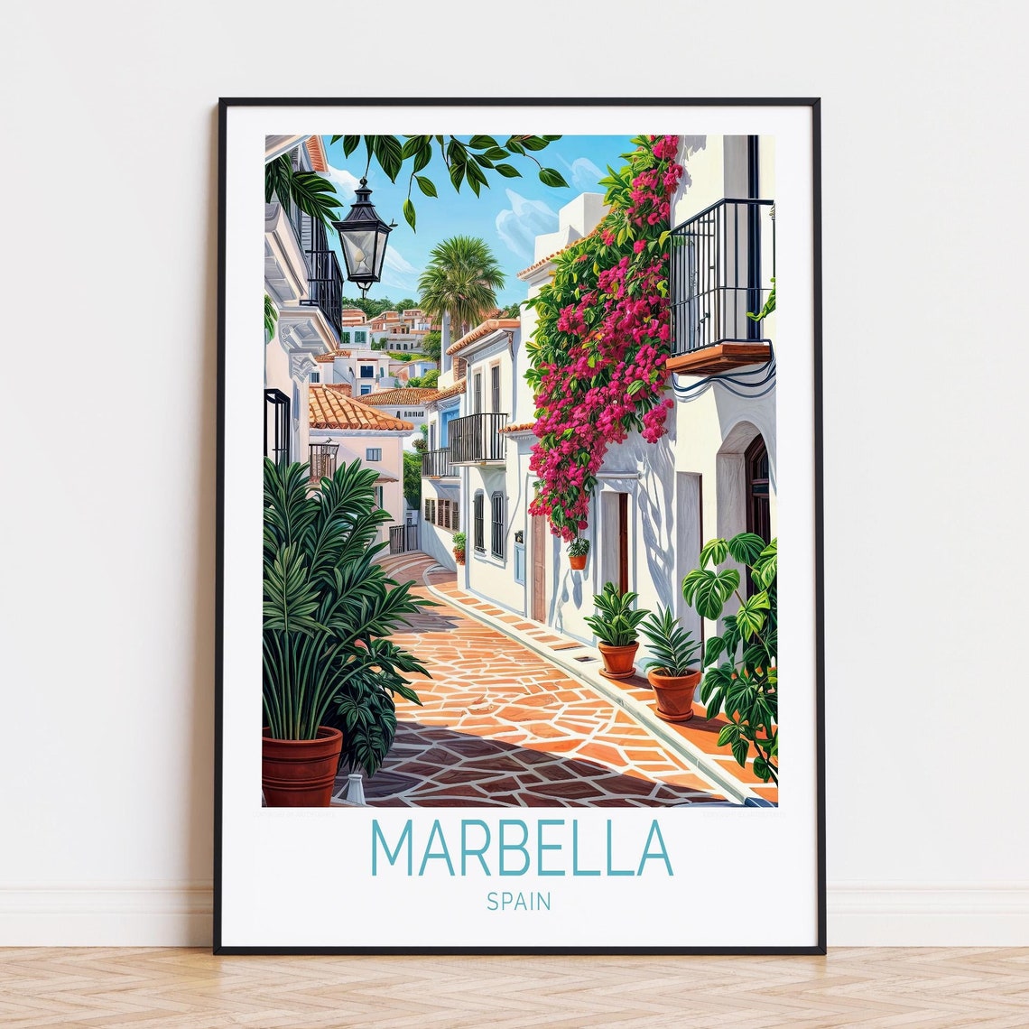 Marbella Spain Travel Poster, Birthday Present