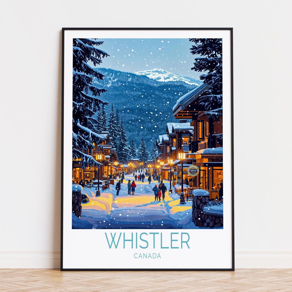 Whistler Travel Poster, Canada Ski Resort Art Print