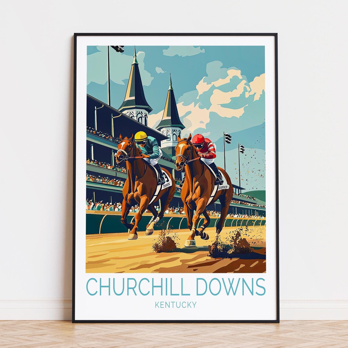 Churchill Downs Travel Poster, Kentucky Art Print