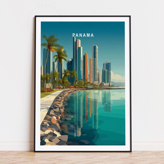Panama Central America Travel Poster Wall Art Print Home Decor Birthday Gifts Minimalist