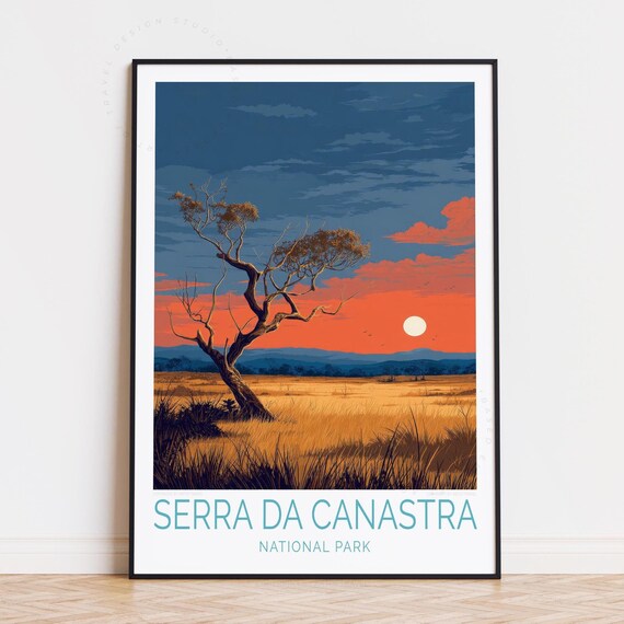 Serra da Canastra National Park Sunset Grassland Silhouette Poster