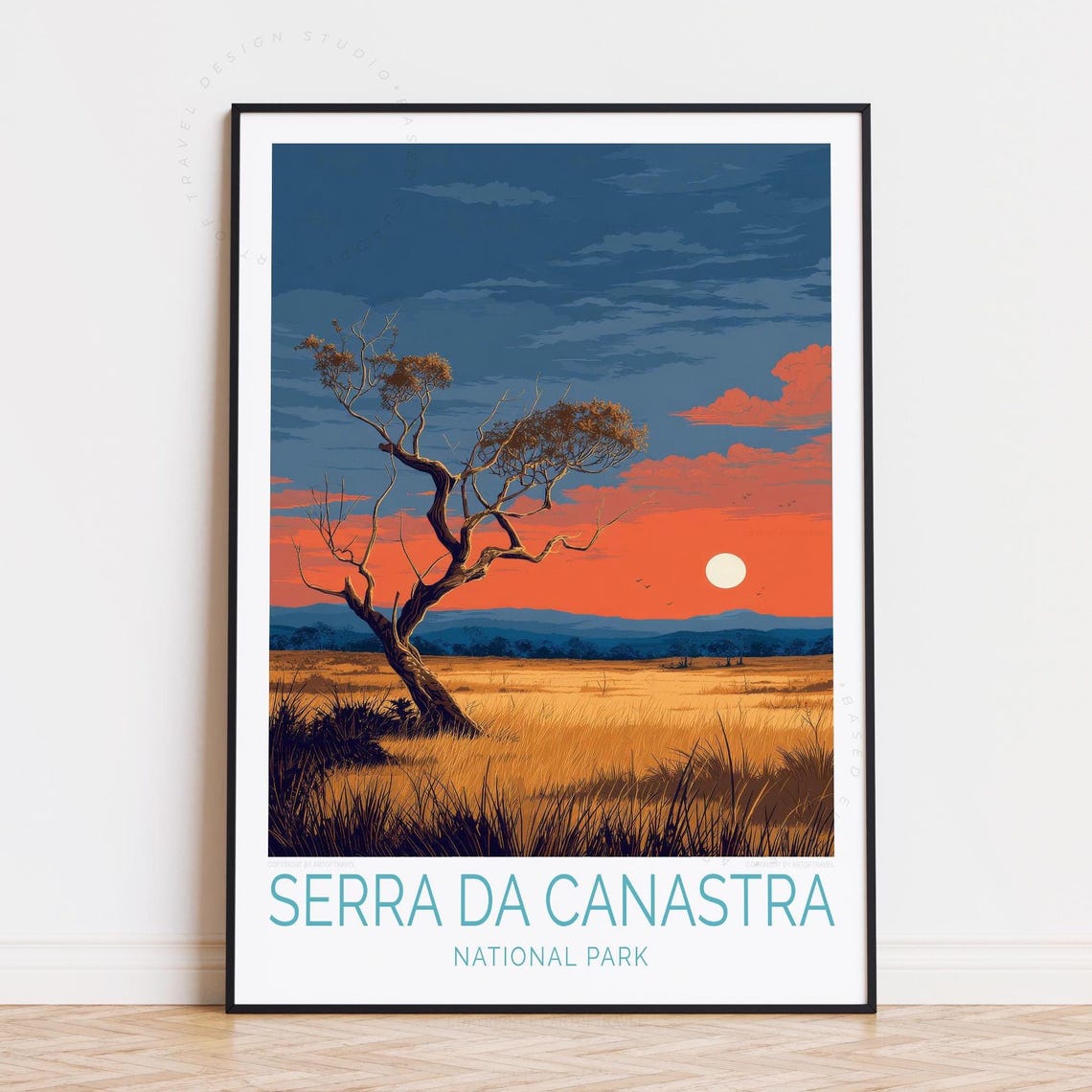 Serra da Canastra National Park Sunset Grassland Silhouette Poster