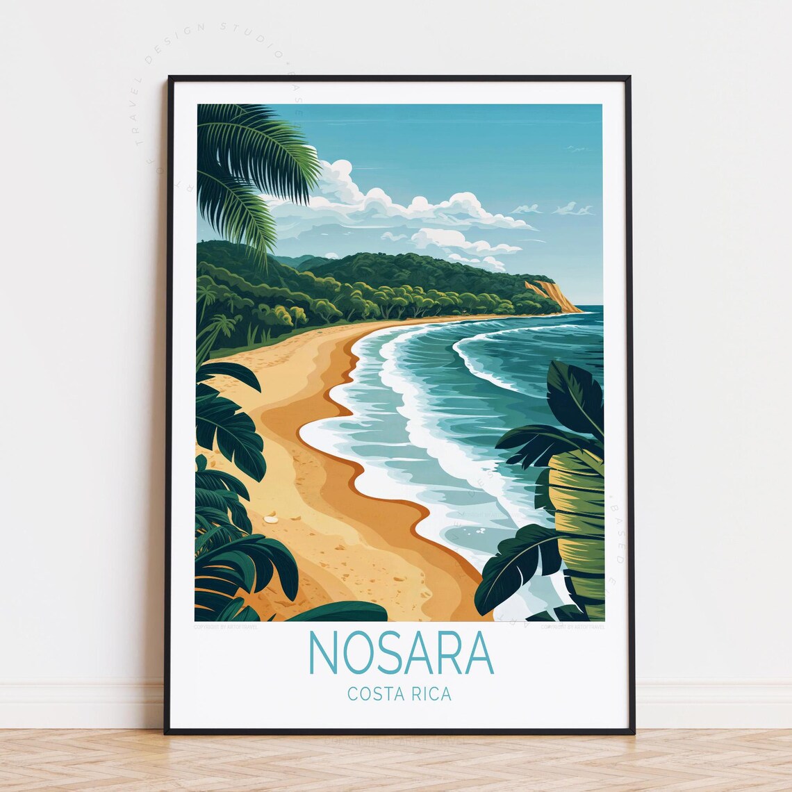 Nosara Costa Rica Travel Poster Wall Art Print Home Decor Personalised Birthday Present