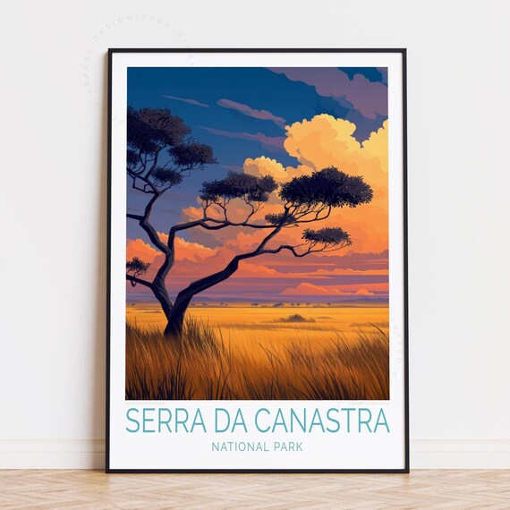 Serra da Canastra National Park Golden Savanna Tree Sunset Poster