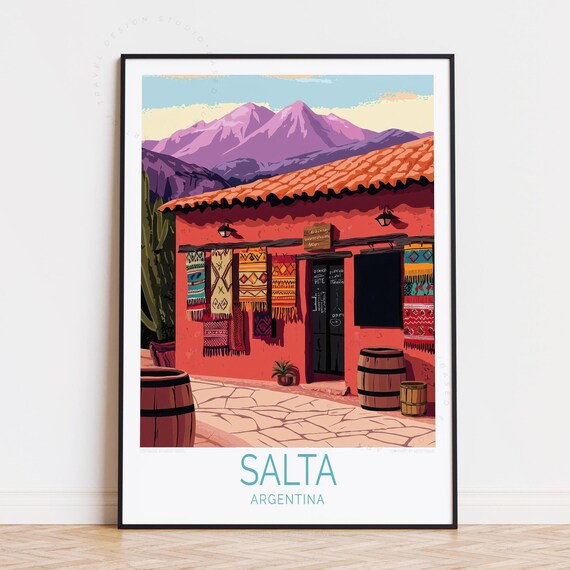 Salta Argentina Travel Poster Wall Art Print Birthday Gifts Home Decor Wedding Present Custom