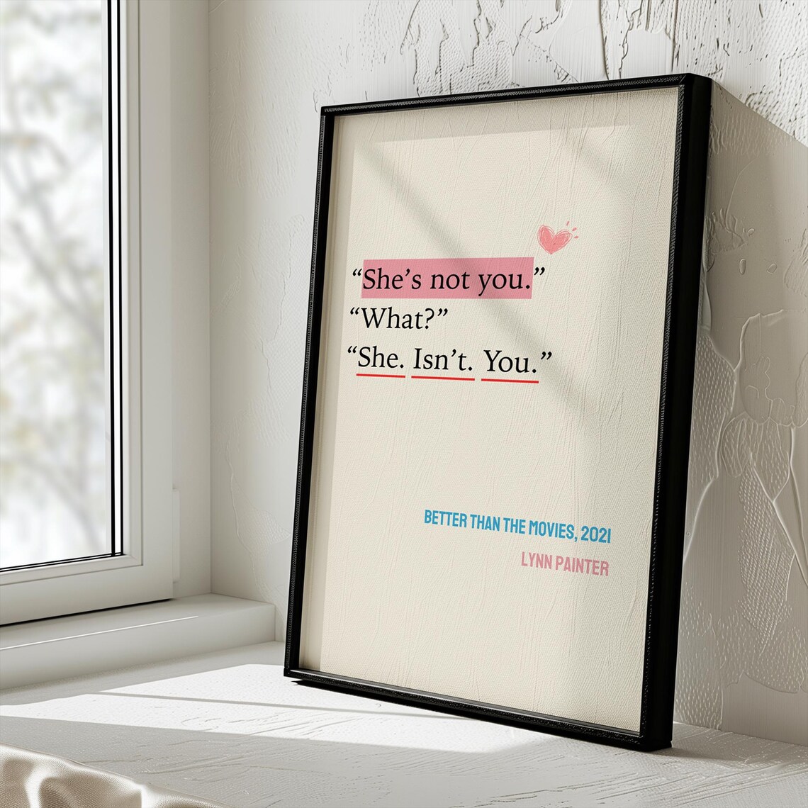 Better Than The Movies Book Quotes Poster, Bookish Gift - Image 2
