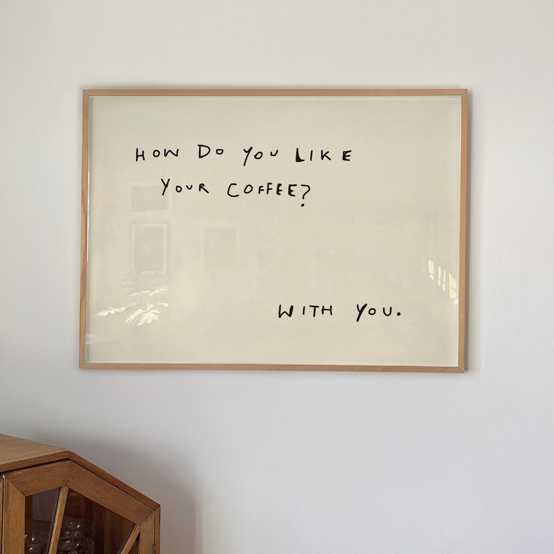 Coffee Quote Print, Minimalist Kitchen Art Print