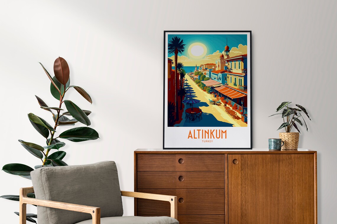 Altinkum Travel Print Wall Art Altinkum Turkey Wall Hanging Home Decoration Altinkum Turkey Gift Art Lovers Altinkum Poster Art Altinkum - Image 3
