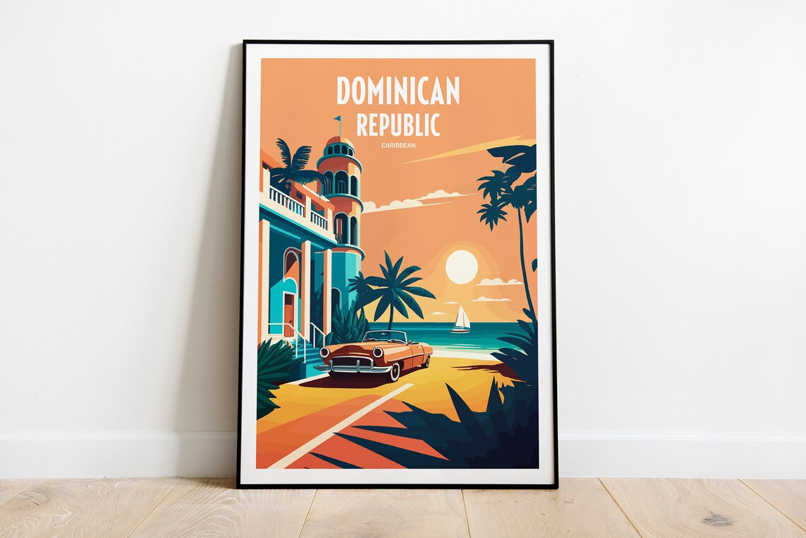 Dominican Republic Dominican Art Dominican Poster Dominican Print Dominican Dominican Wall Art Santo Domingo Caribbean