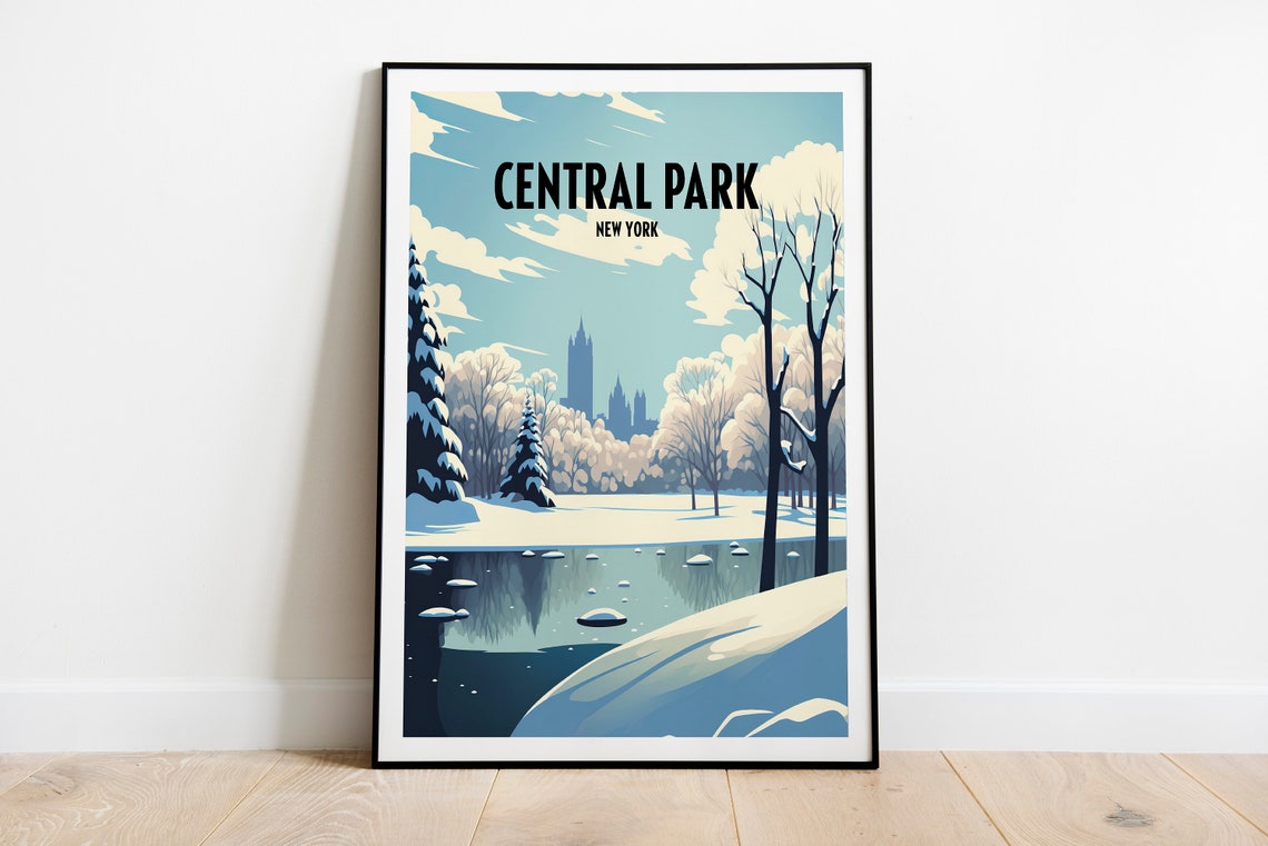 Central Park New York Travel Print New York City Travel Art Central Park Travel Print New York Print Central Park Travel Poster