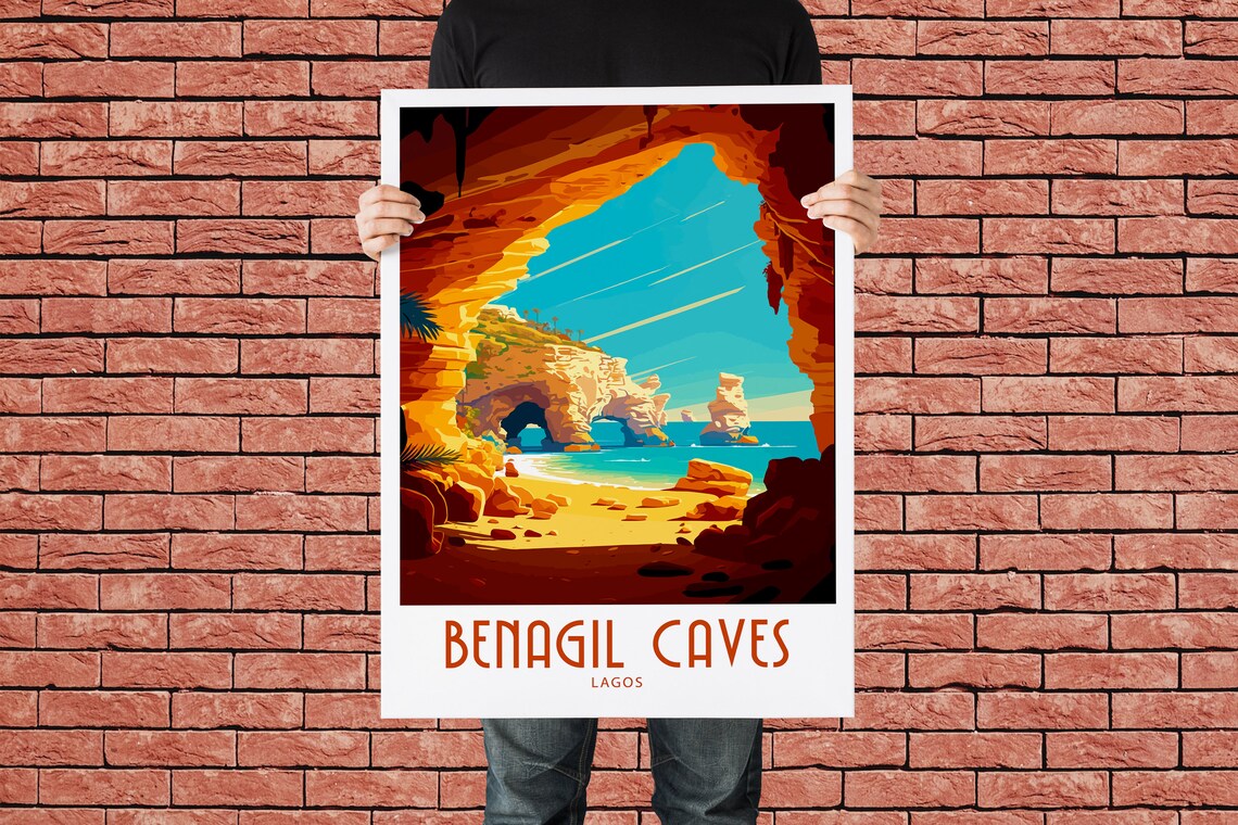 Lagos Travel Print, Benagil Caves Poster Art - Image 3