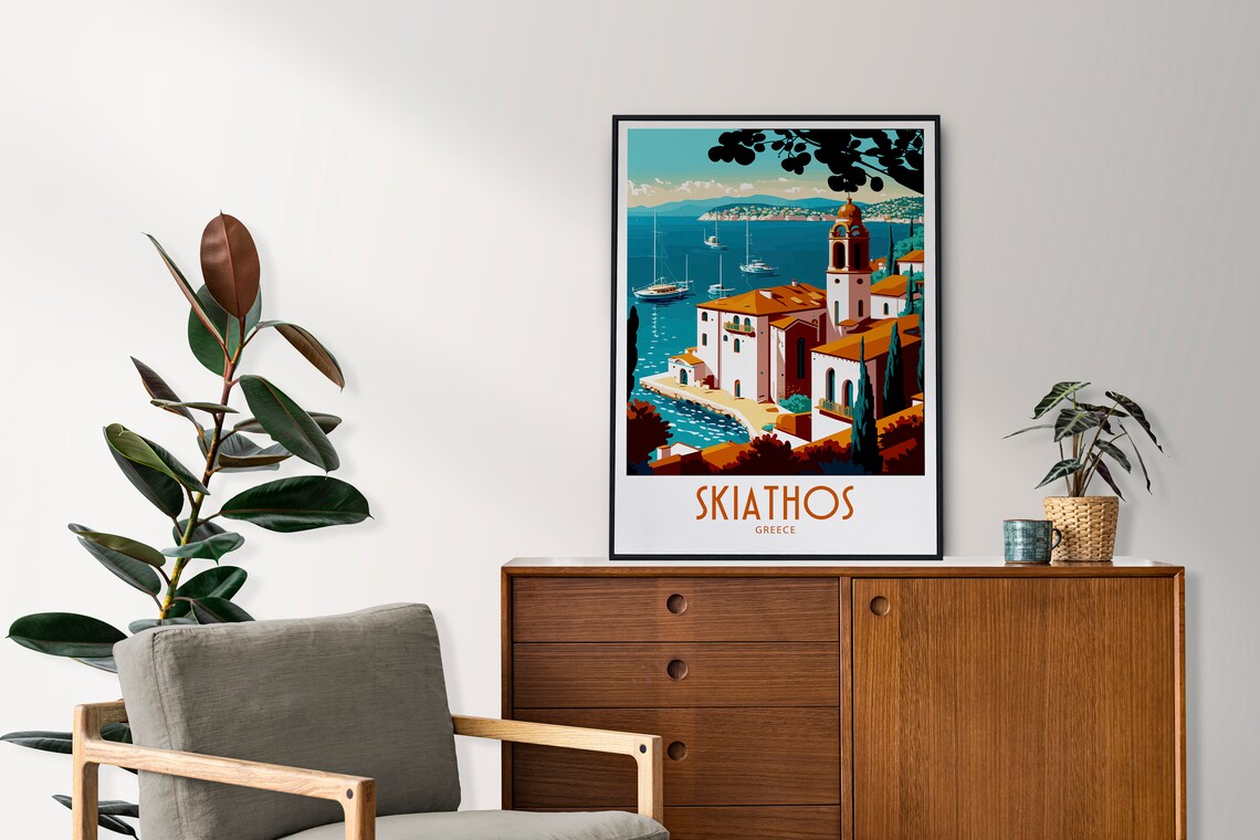 Skiathos Greece Travel Poster, Wall Decor - Image 3