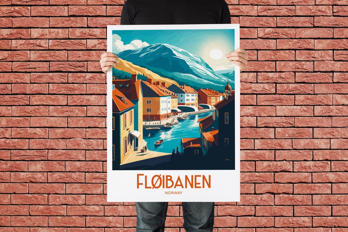 Flibanen Travel Print Wall Art Flibanen Norway Wall Hanging Home Decoration Flibanen Gift Art Lovers Wall Art Print Flibanen Art Scenic - Image 2