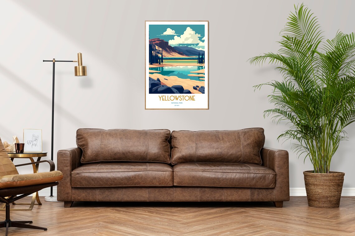 Yellowstone National Park Geyser Basin Vintage Travel Poster Art - Image 3