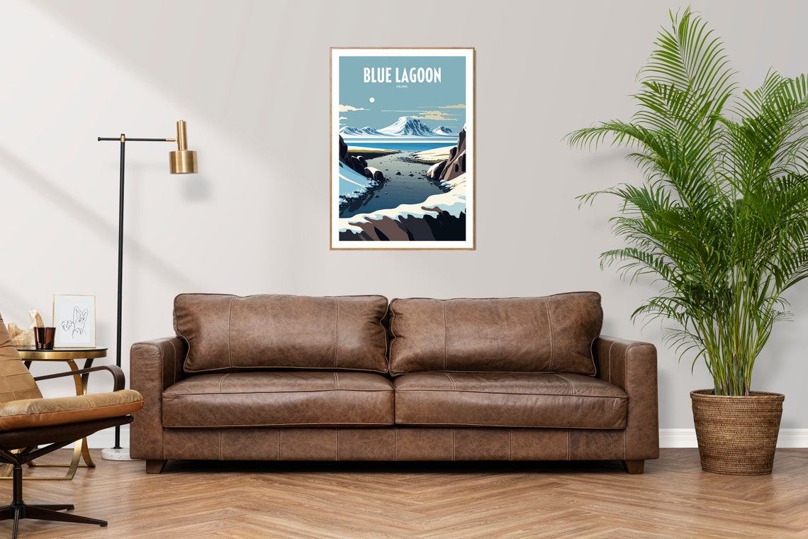 Blue Lagoon Iceland Travel Print Iceland Travel Art Blue Lagoon Travel Print Iceland Landmark Print Blue Lagoon Travel Poster - Image 2