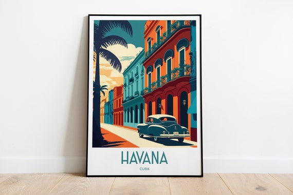 Havana Cuba Travel Poster For Birthday Gift For Travel Print Lovers Havana Travel Print For Birthday Gift Travel Print Capital City Cuba