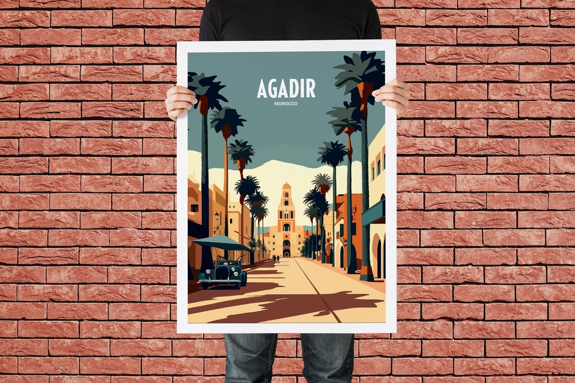 Agadir Morocco Travel Print Gift Travel Poster - Image 4