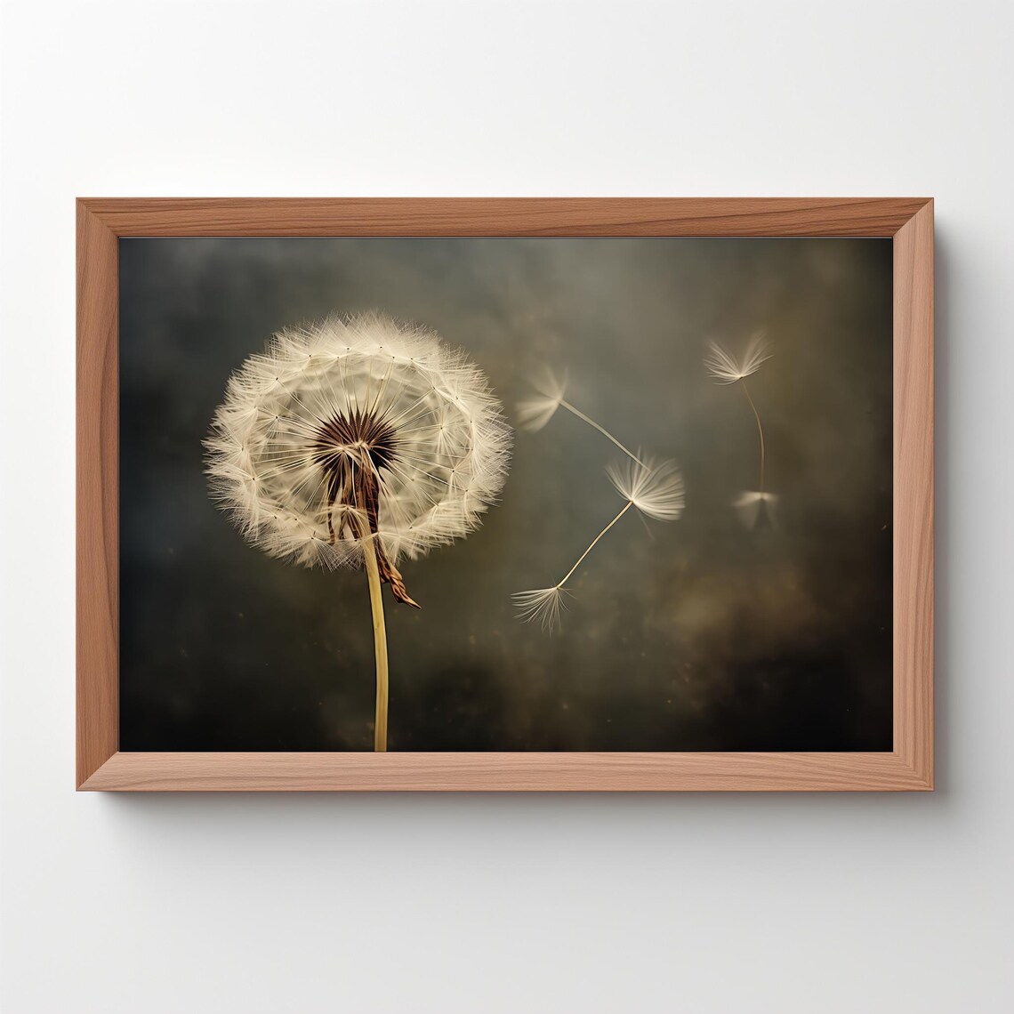 Dandelion Antique Oil Painting, Gothic Floral Art - Image 4