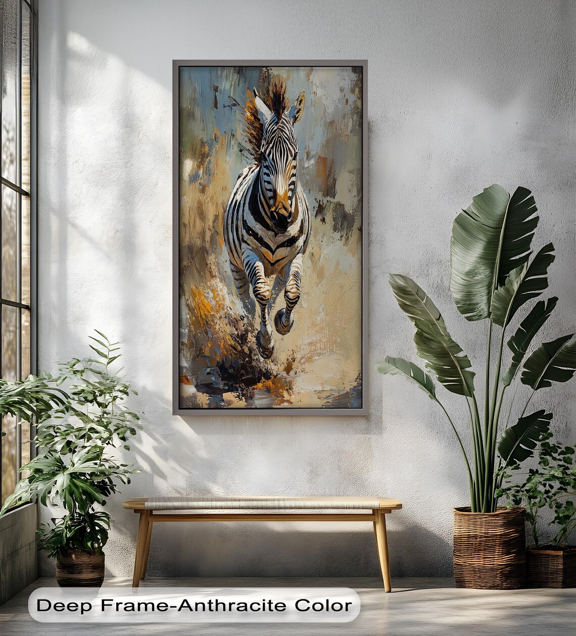 Running Zebra, Bold Wildlife Painting - Image 3
