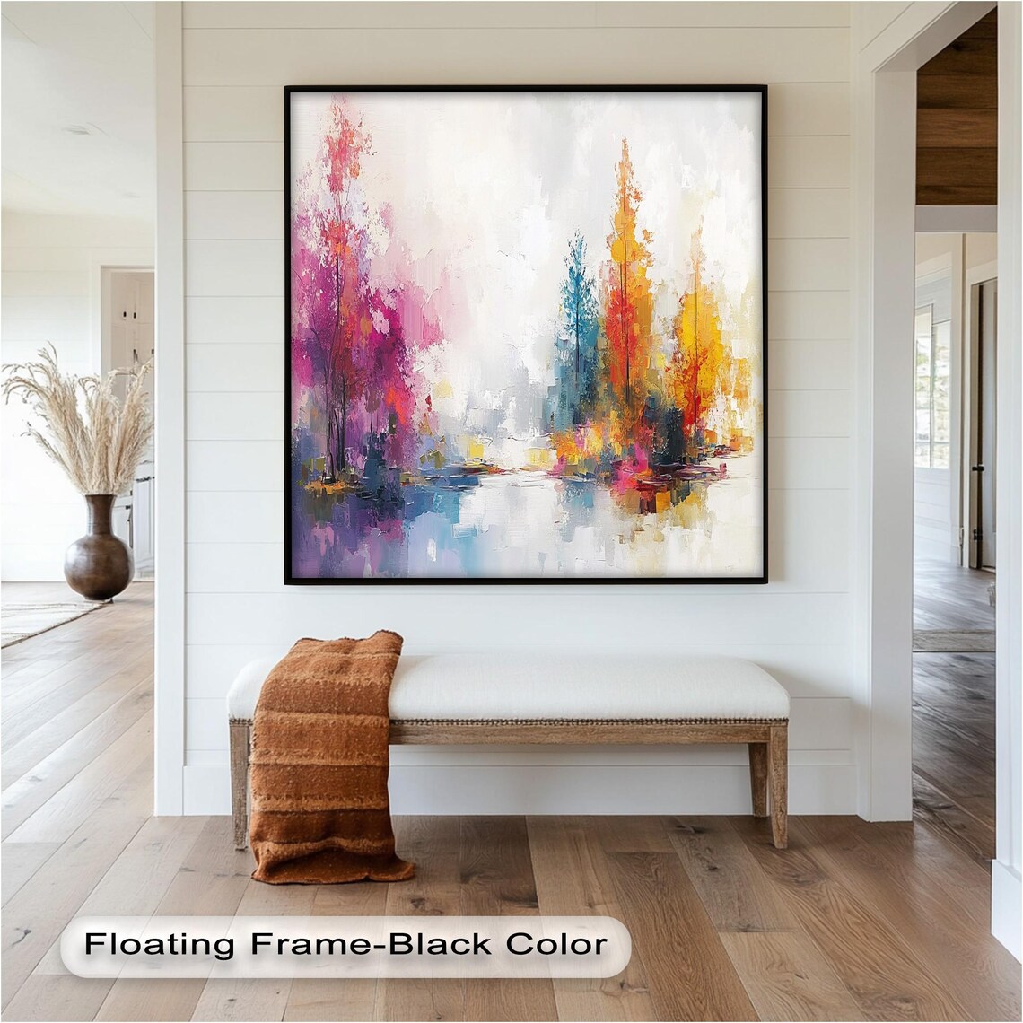 Colorful Autumn Tree Landscape, Scenic Nature Print - Image 3