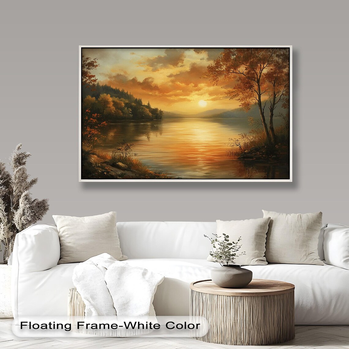 Golden Lake Sunset, Serene Nature Scene - Image 4
