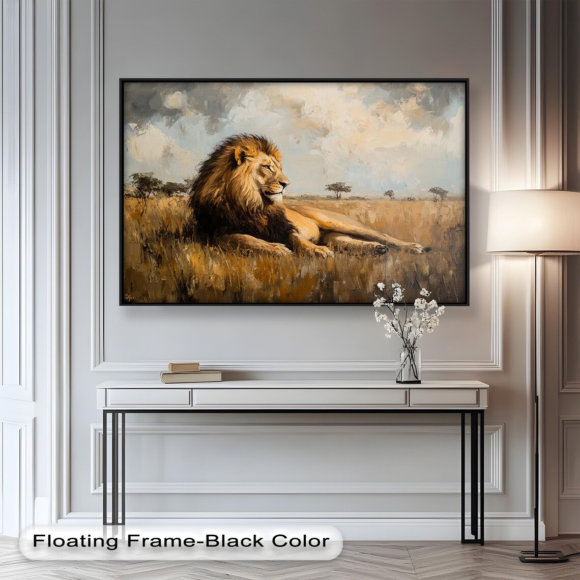 Majestic Lion Safari Wildlife Decor, Rustic Wall Accent - Image 4