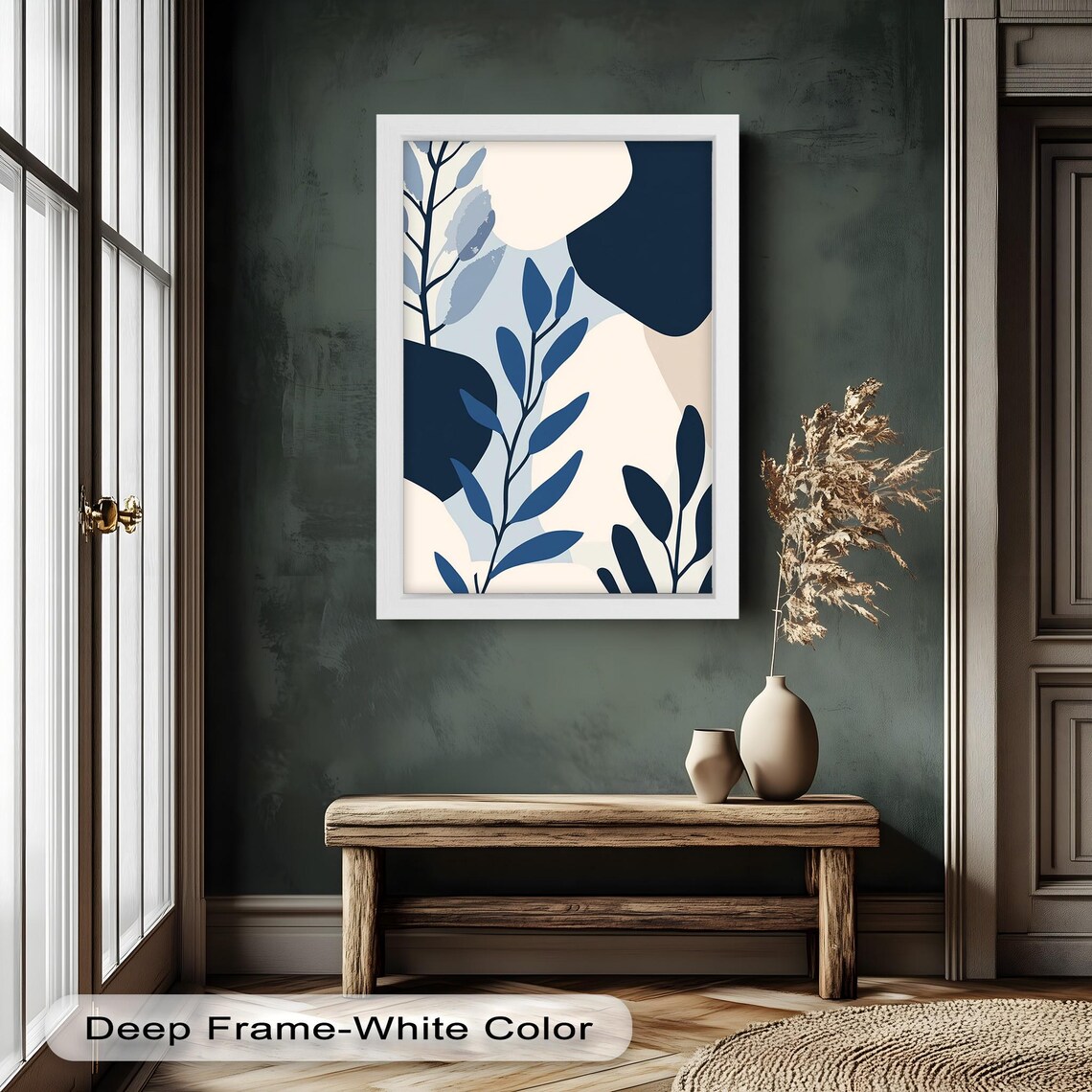 Botanical Minimal Abstract Leaf Art Print - Image 2