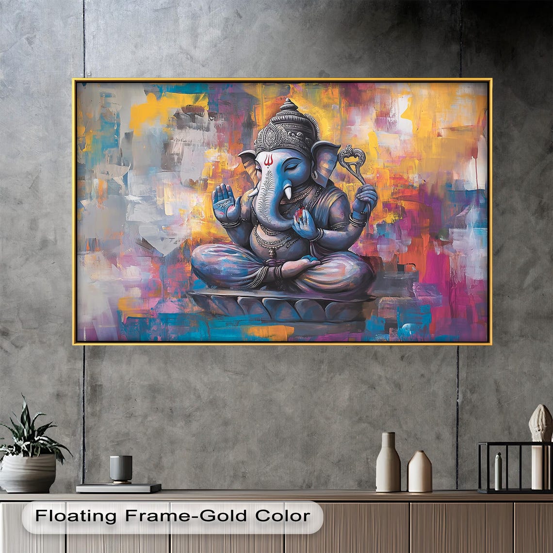 Ganesh Art Print, Hindu Deity Meditation Decor - Image 4