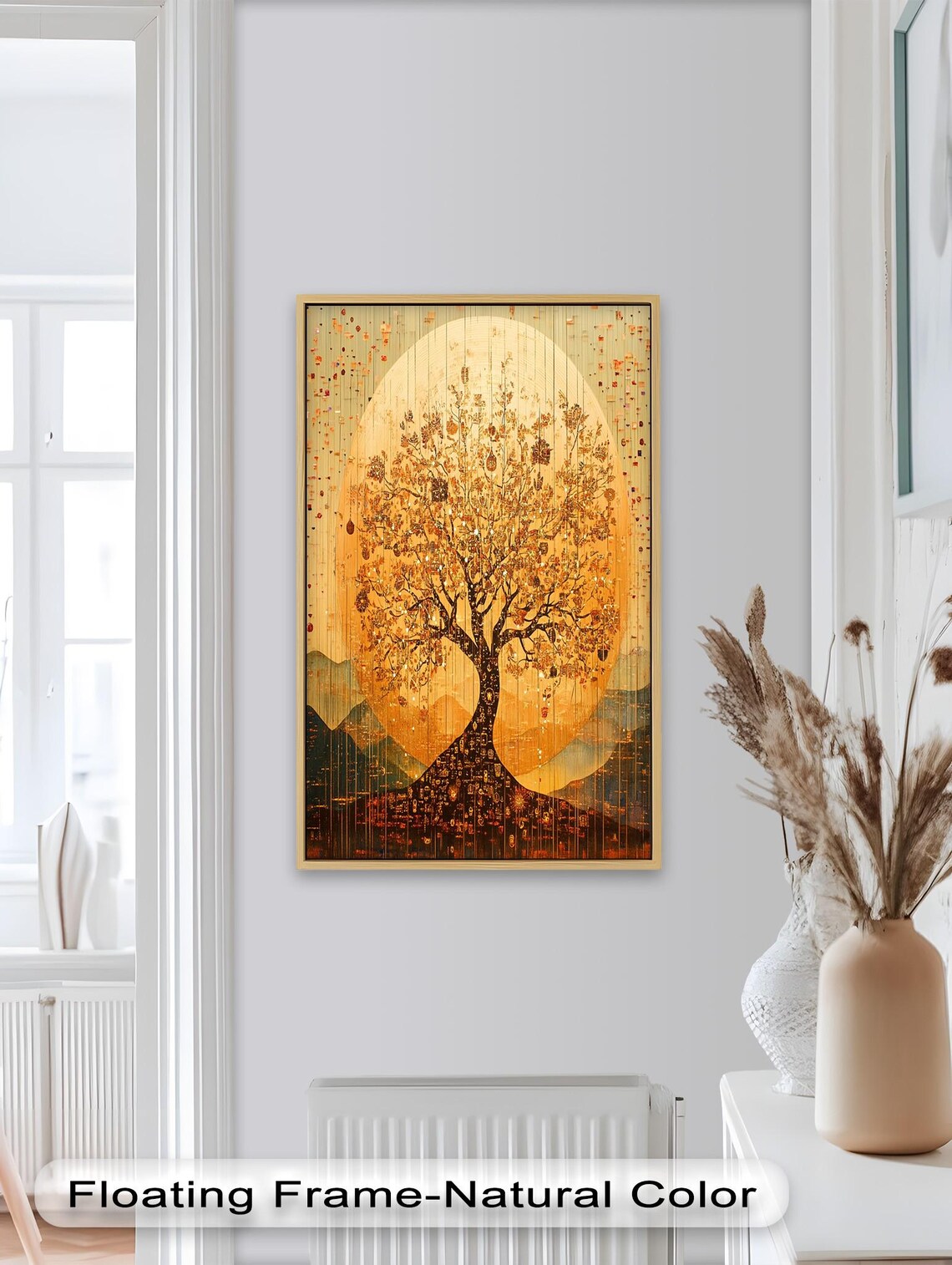 Golden Tree Of Life Oil Painting, Spiritual Nature Artwork - Image 3