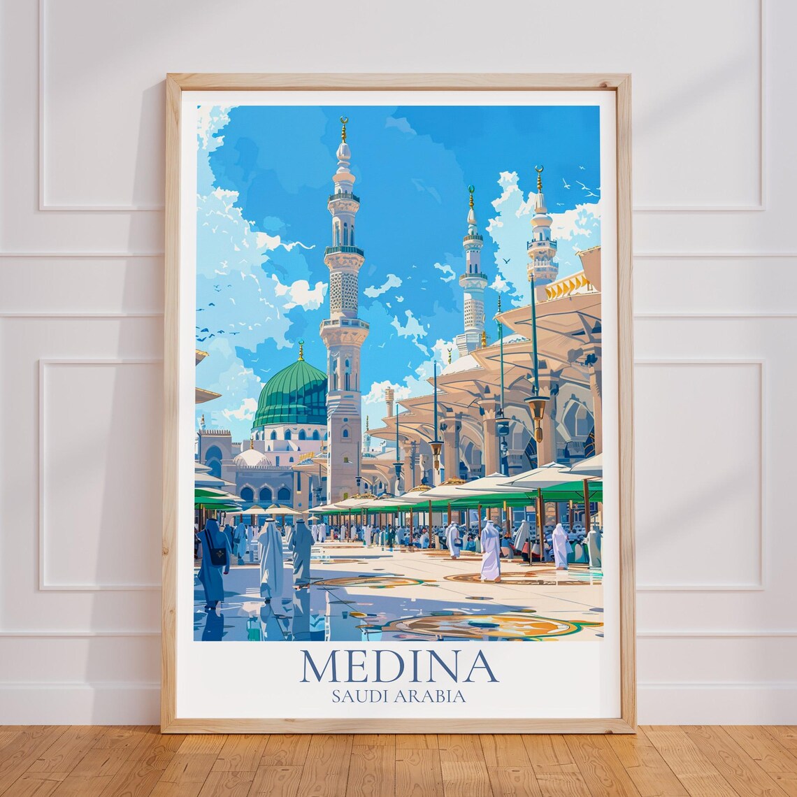 Medina Vintage Travel Poster, Saudi Arabia Art Print