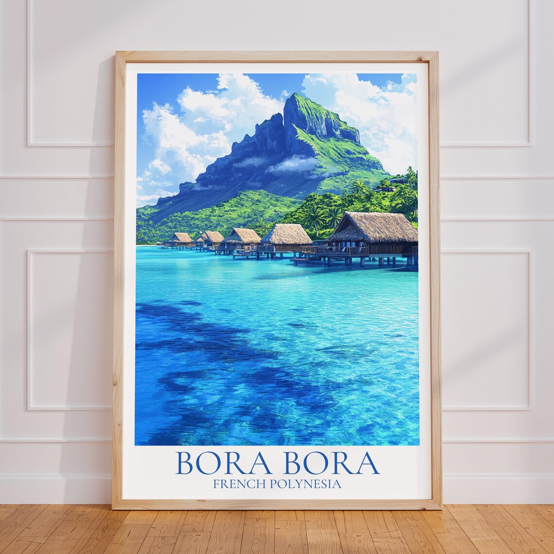 Bora Travel Poster Caribbean Wall Art Print Vacation Gift Tropical