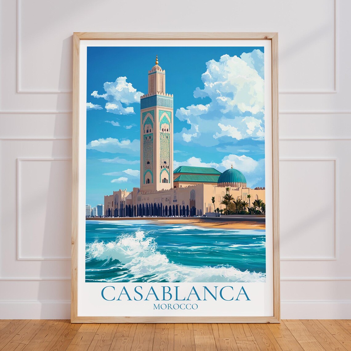 Casablanca Vintage Travel Poster Art Print