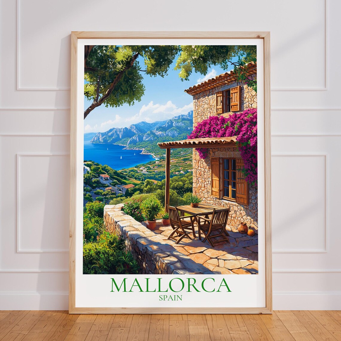 Mallorca Vintage Travel Poster, Spain Art Print