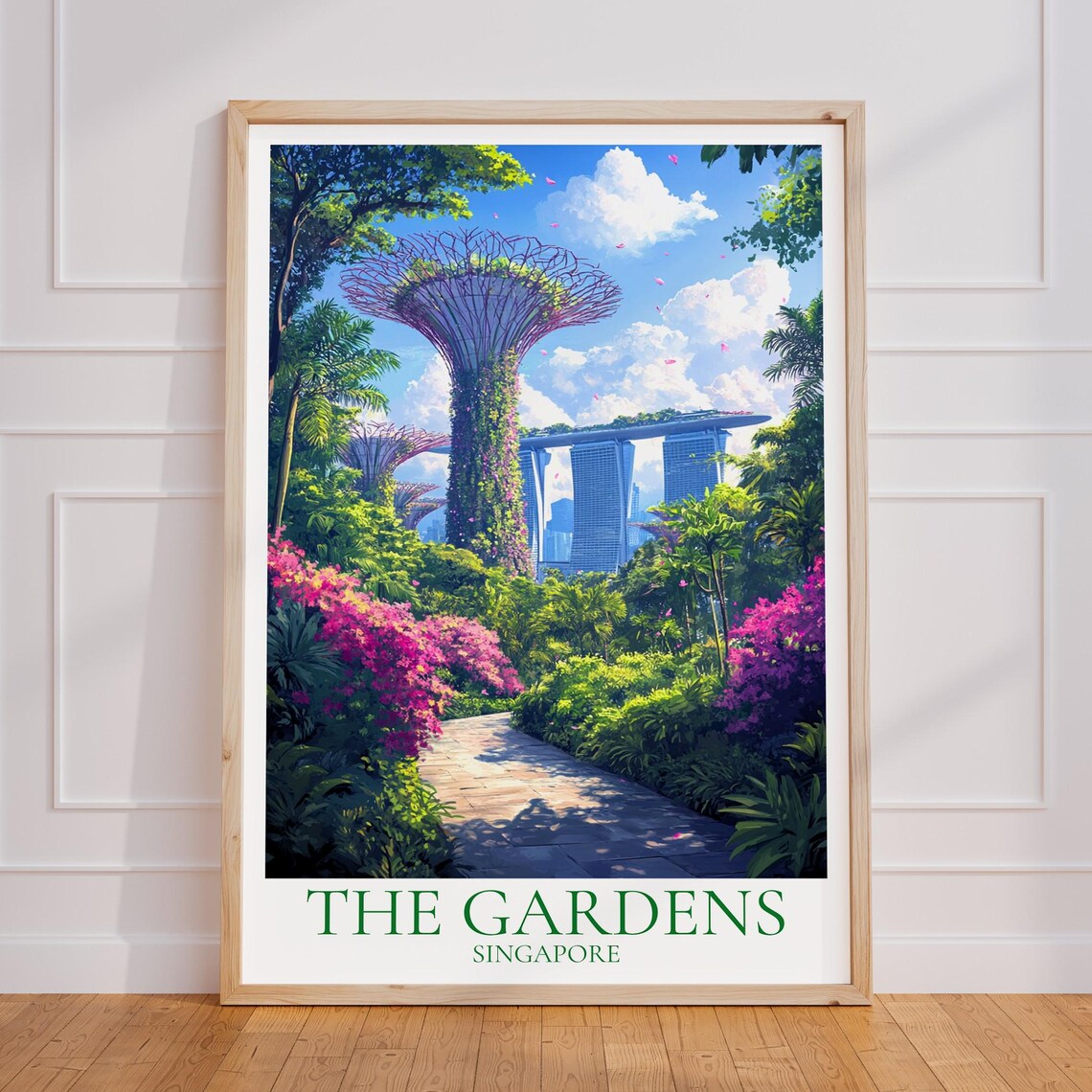 Singapore Gardens by the Bay Poster Daytime Supertree Grove Travel Art