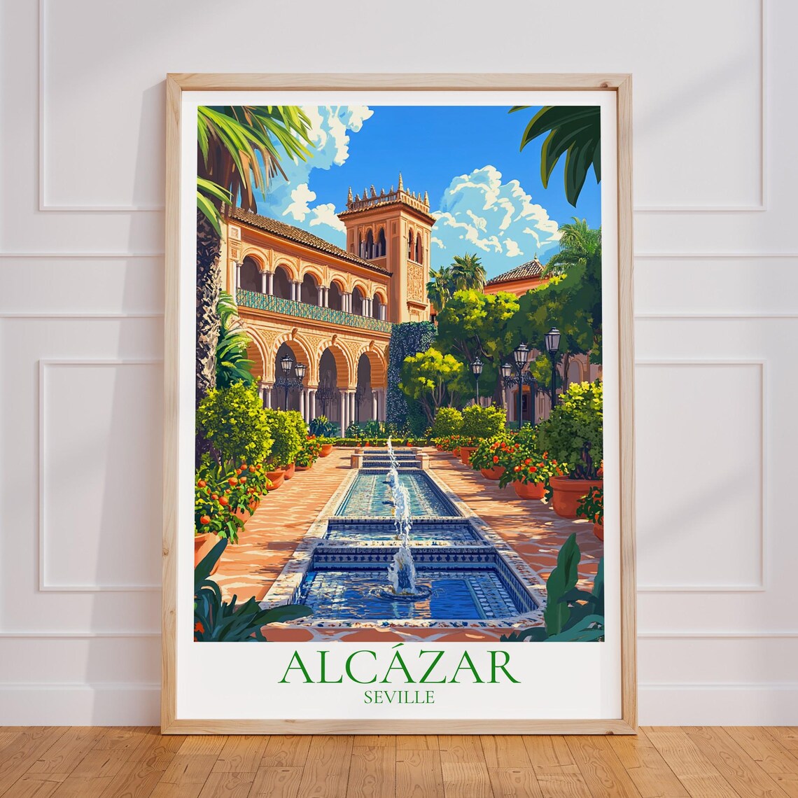 Seville Vintage Travel Poster, Andalusia Art Print