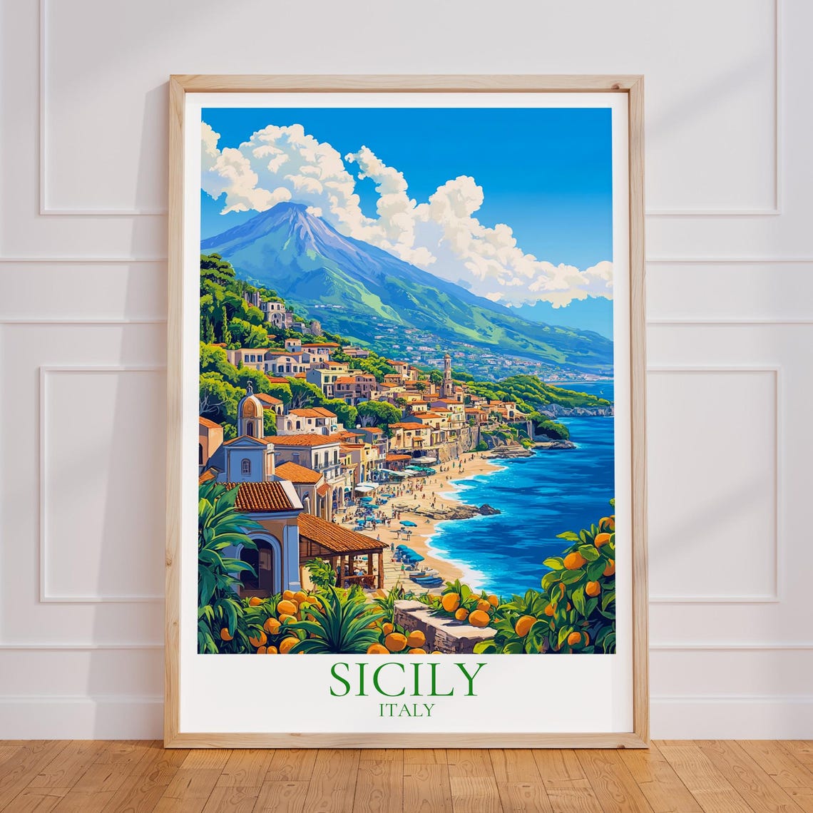 Sicily Vintage Travel Poster Art Print