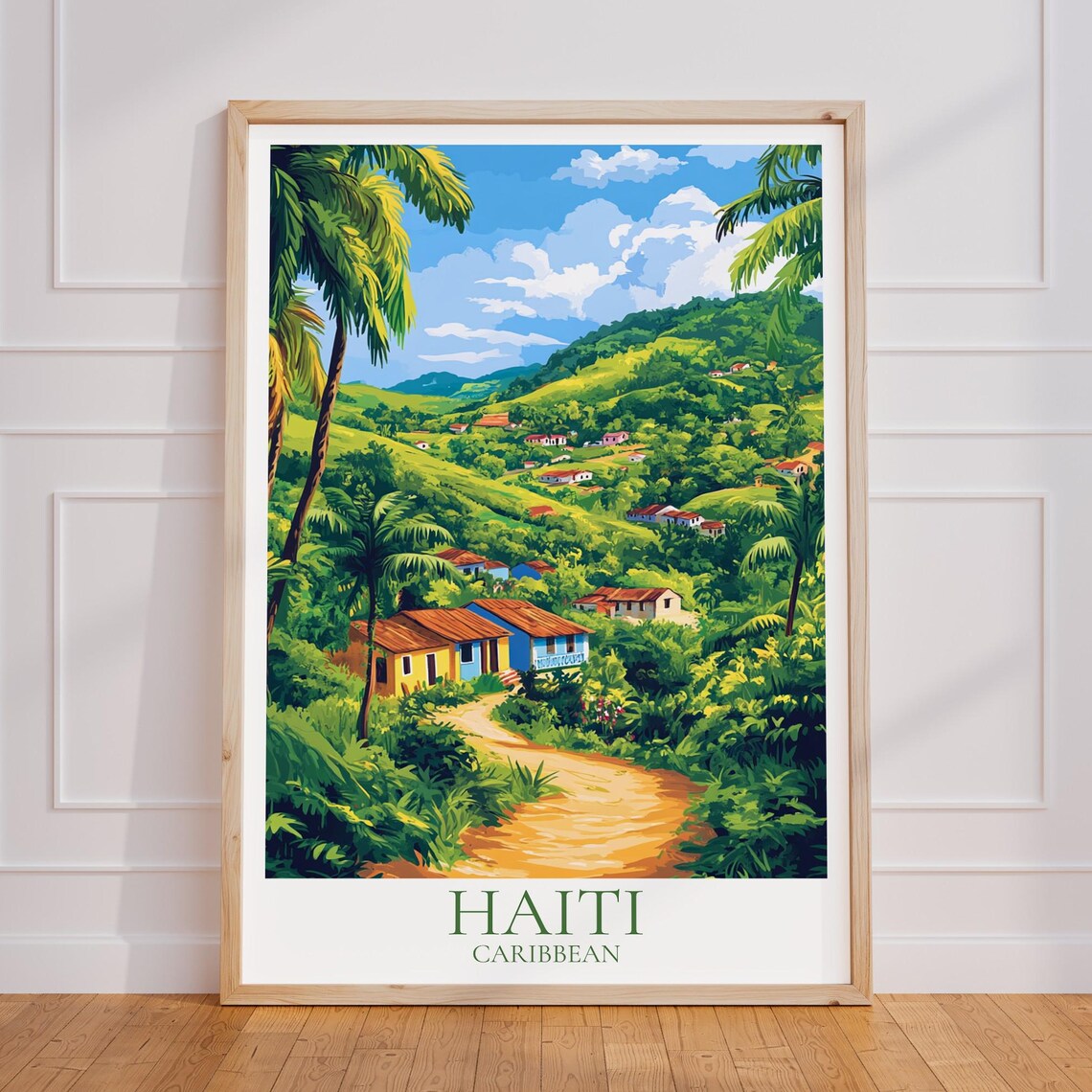 Haiti Travel Poster Caribbean Wall Art Print Vacation Gift Tropical