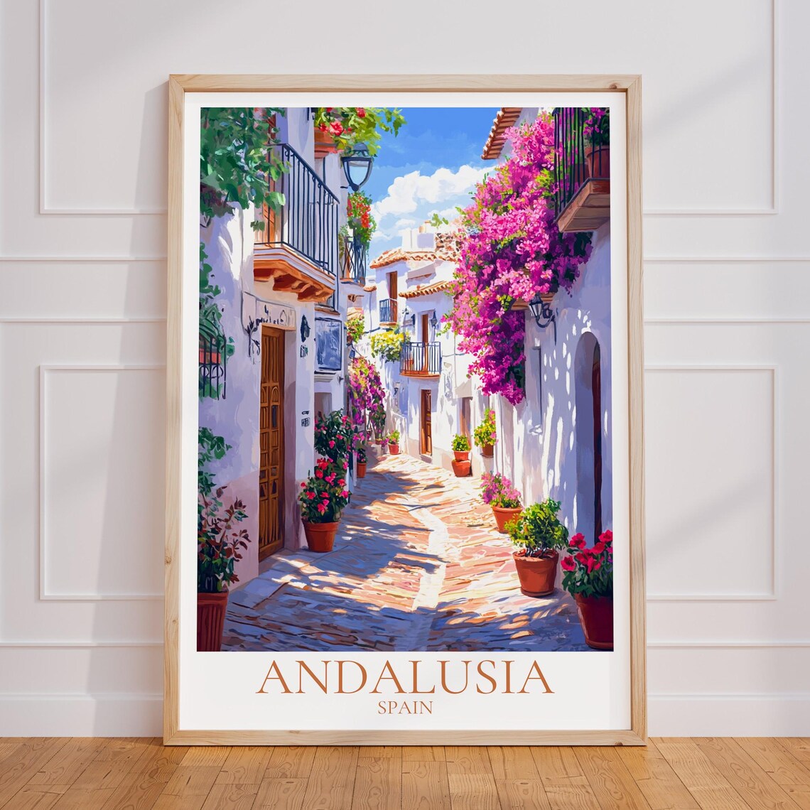 Vintage Andalusia Travel Poster, Spain Art Print