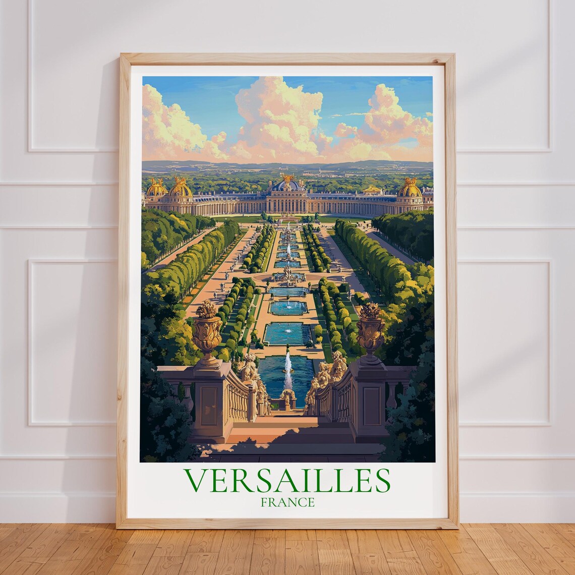 Versailles Vintage Travel Poster, Baroque France