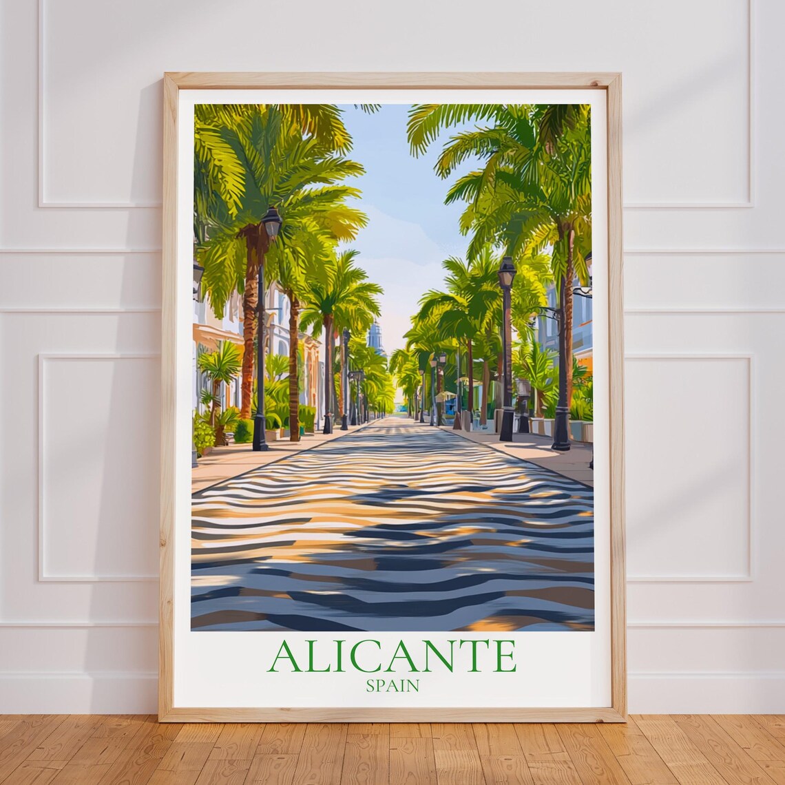 Alicante Vintage Travel Poster, Spain Art Print