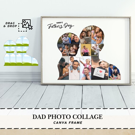 Dad Collage Photo Father's Day Gift, Custom