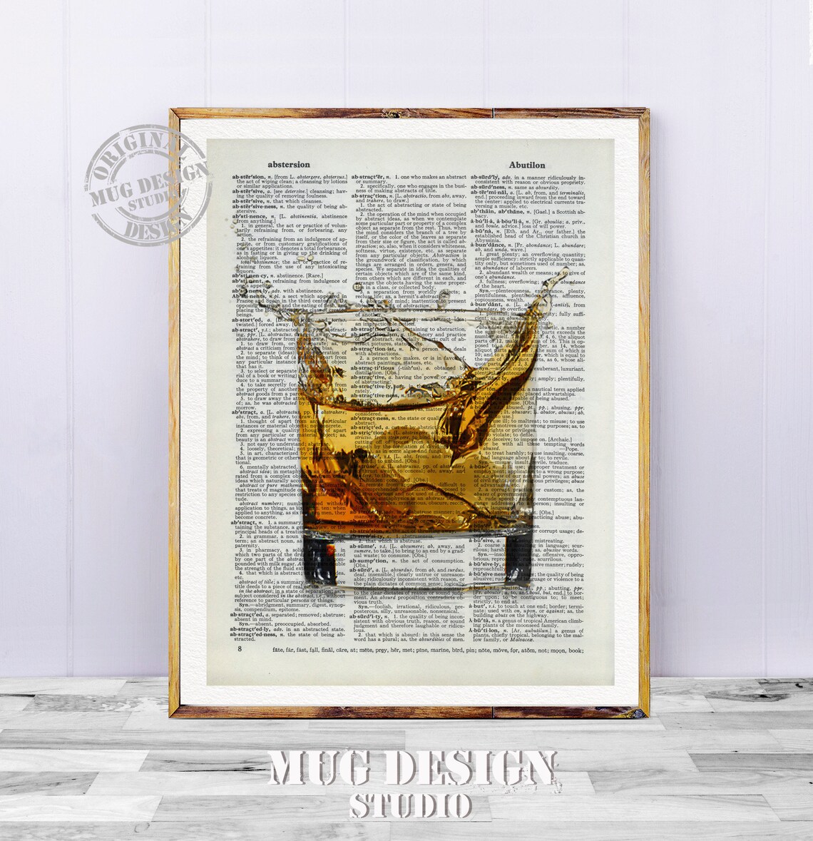 Whiskey Glass Dictionary Page, Vintage Illustration - Image 4