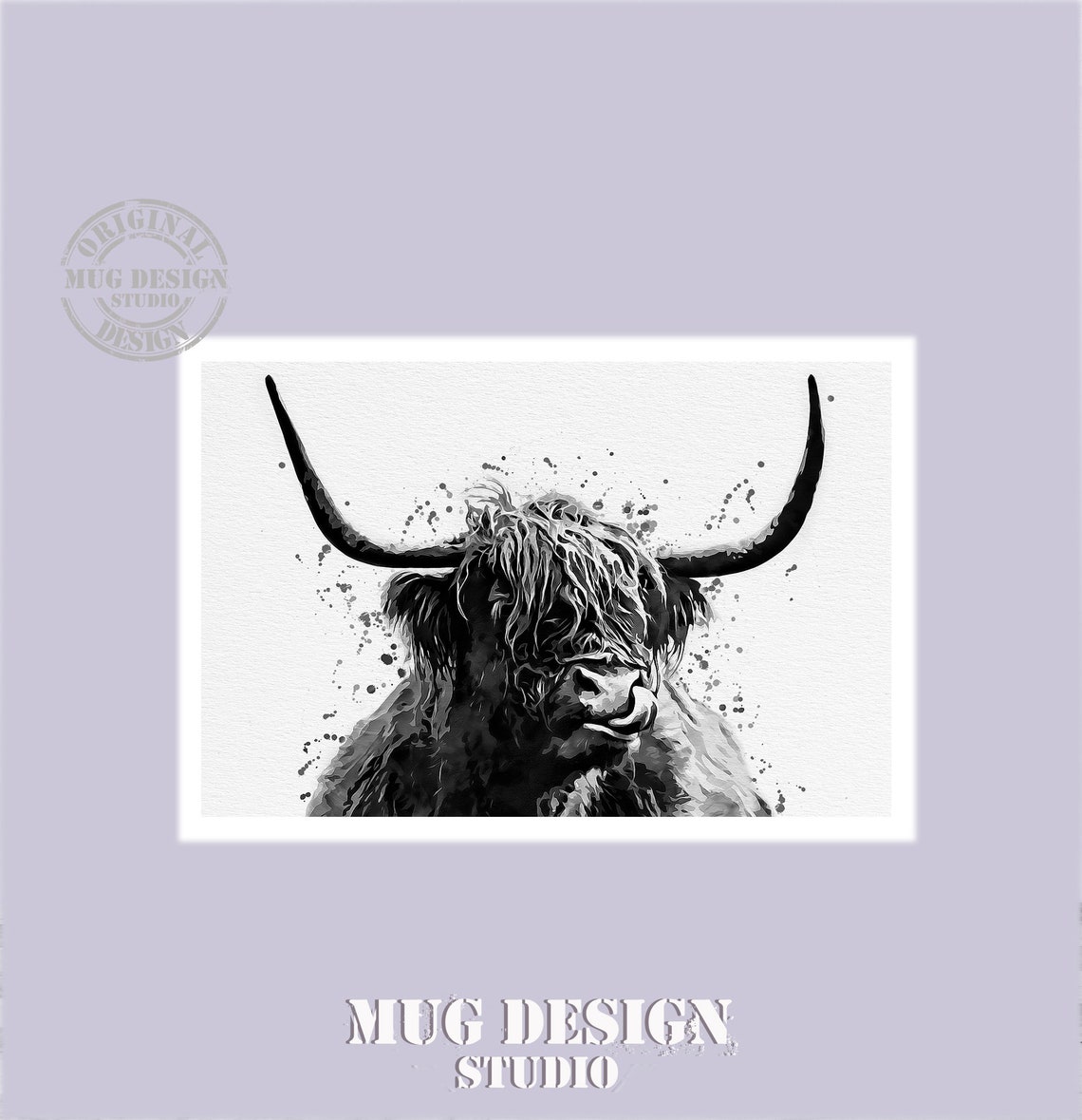 Highland Cow Watercolor Art Print - Image 2