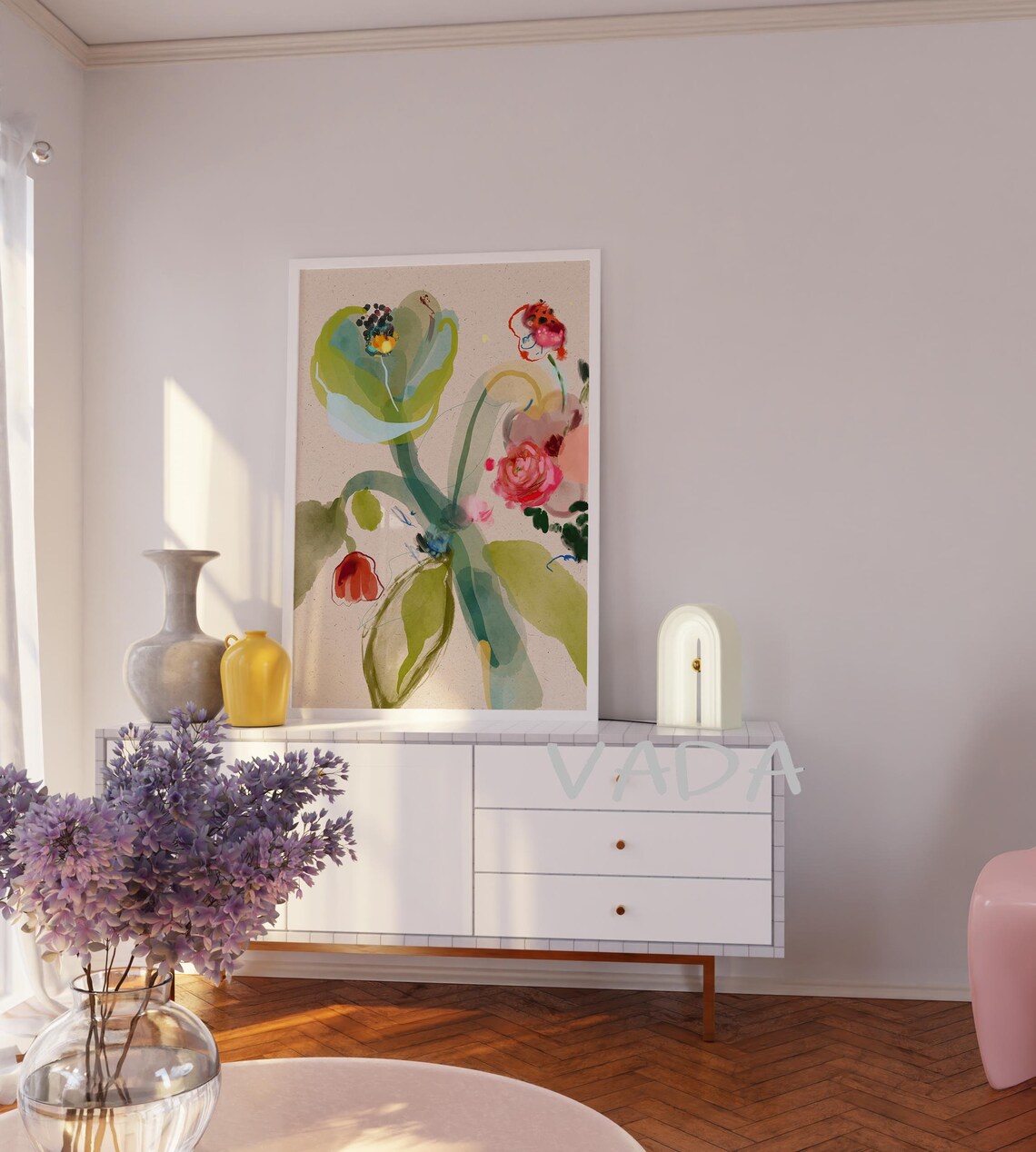 Abstract Botanical Floral Watercolor Art Print - Image 2